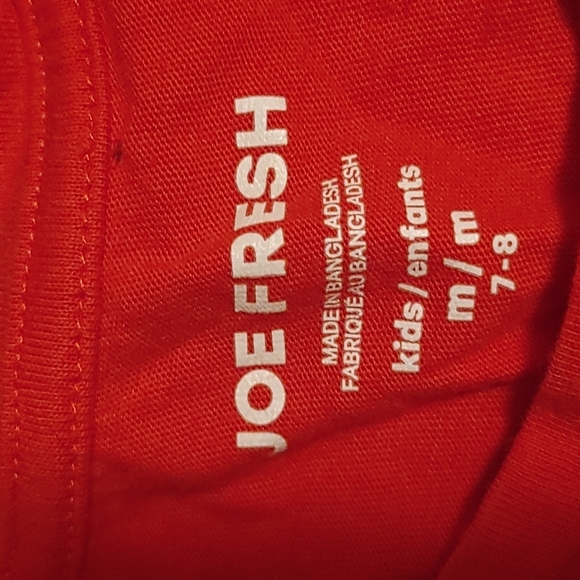 3/$25 JOE Fresh Canada 150 maple leaf red shirt short sleeves kids size 7 - Picture 4 of 5